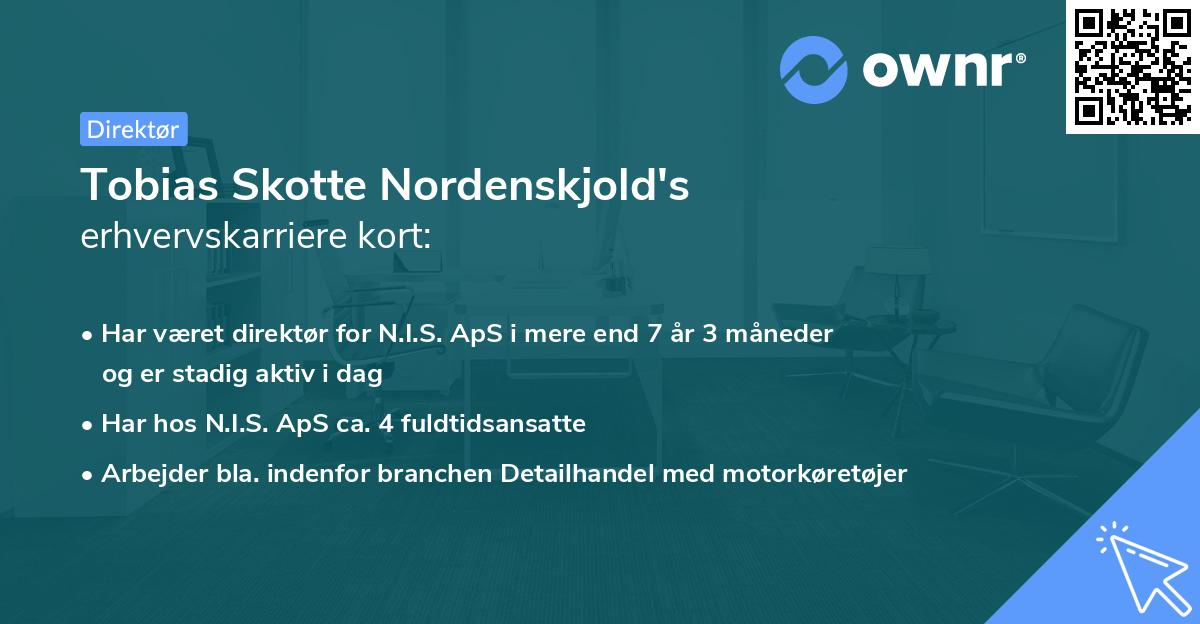 Tobias Skotte Nordenskjold's erhvervskarriere kort