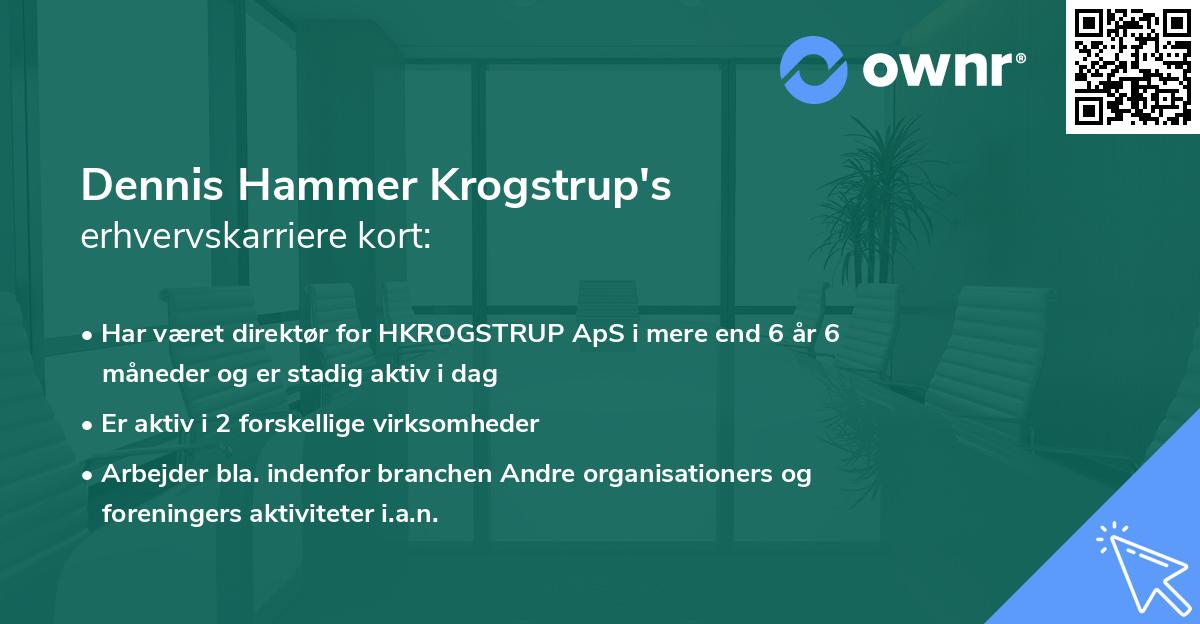 Dennis Hammer Krogstrup's erhvervskarriere kort