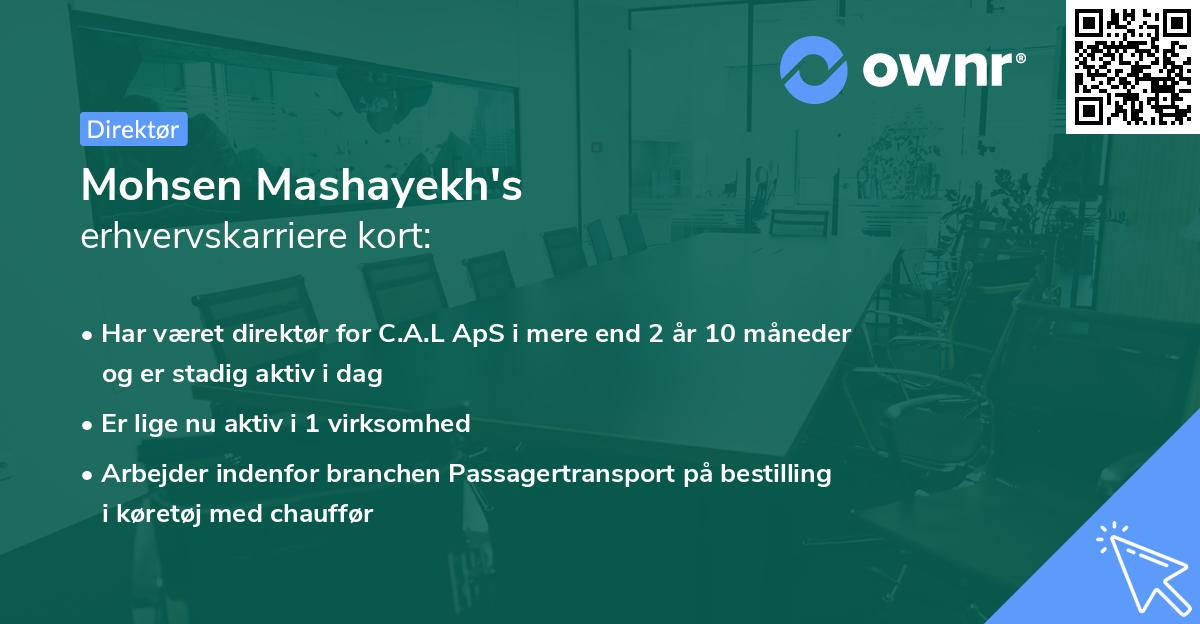 Mohsen Mashayekh's erhvervskarriere kort