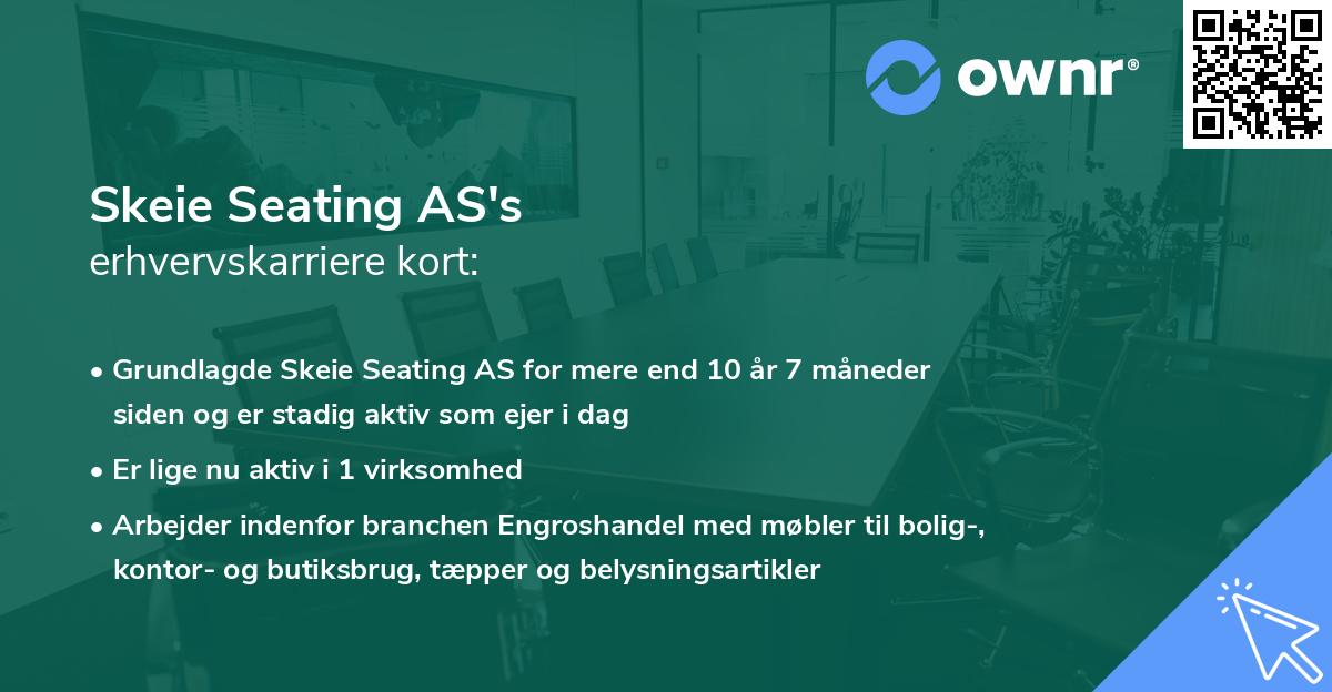 Skeie Seating AS's erhvervskarriere kort