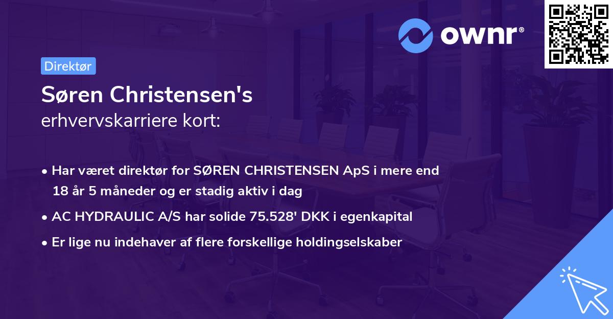 Søren Christensen's erhvervskarriere kort