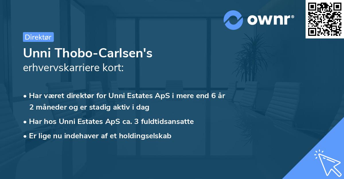 Unni Thobo-Carlsen's erhvervskarriere kort