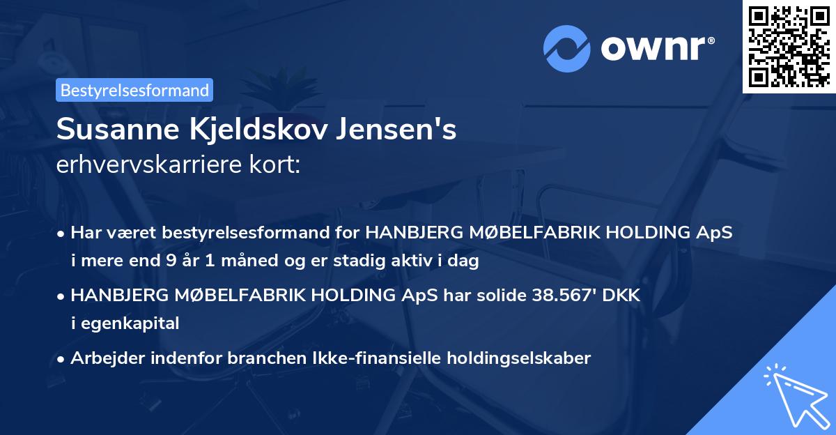 Susanne Kjeldskov Jensen's erhvervskarriere kort