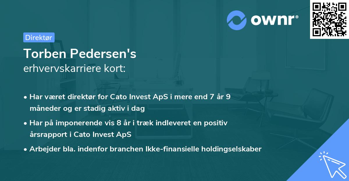 Torben Pedersen's erhvervskarriere kort