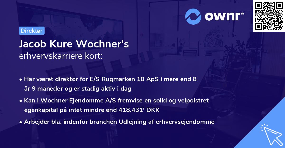 Jacob Kure Wochner's erhvervskarriere kort