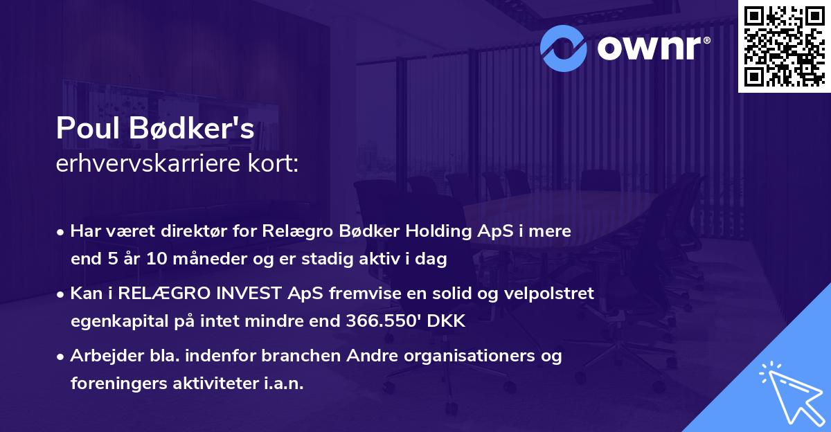 Poul Bødker's erhvervskarriere kort