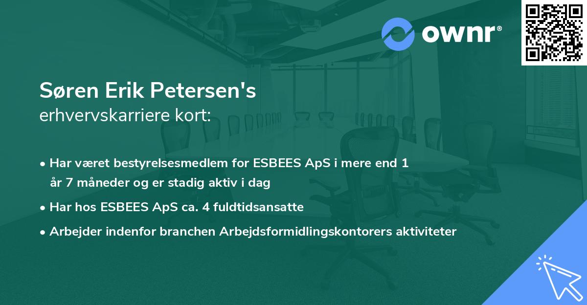Søren Erik Petersen's erhvervskarriere kort