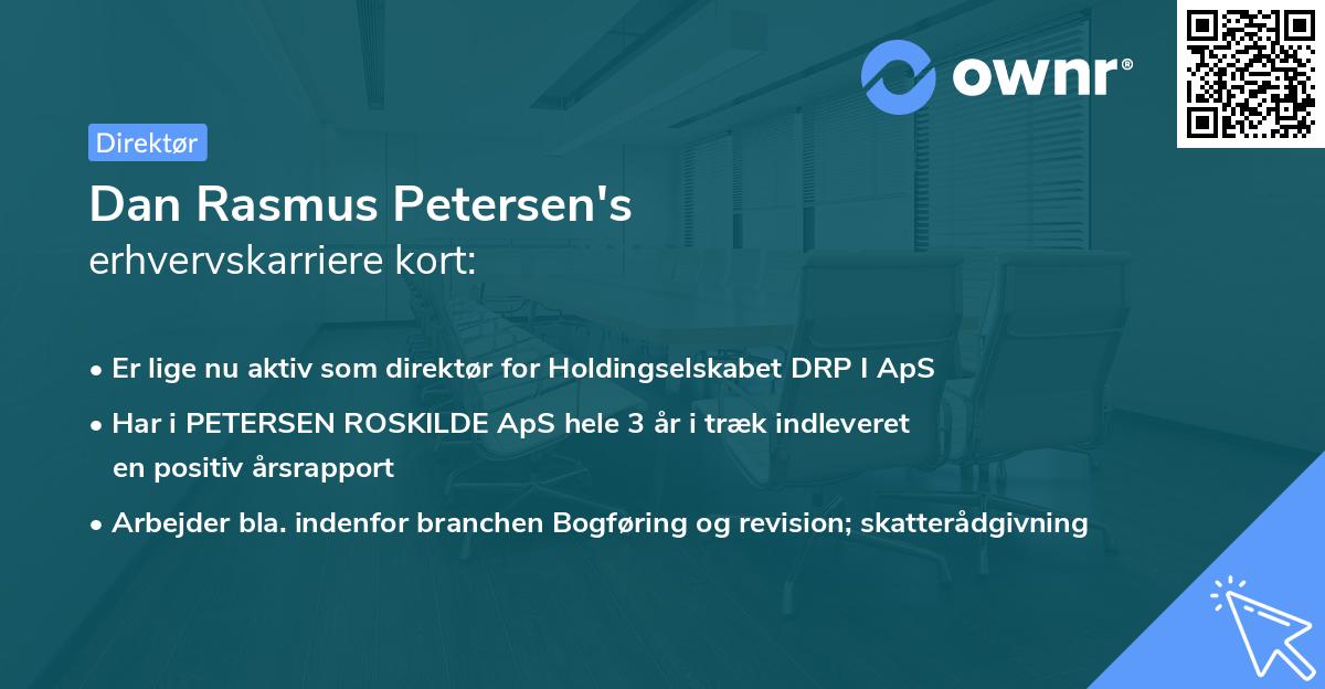 Dan Rasmus Petersen's erhvervskarriere kort
