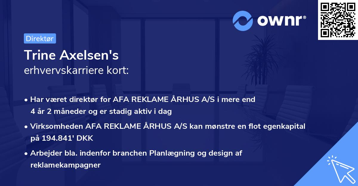 Trine Axelsen's erhvervskarriere kort
