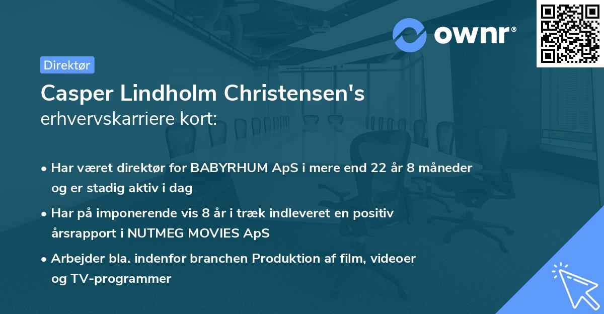 Casper Lindholm Christensen's erhvervskarriere kort