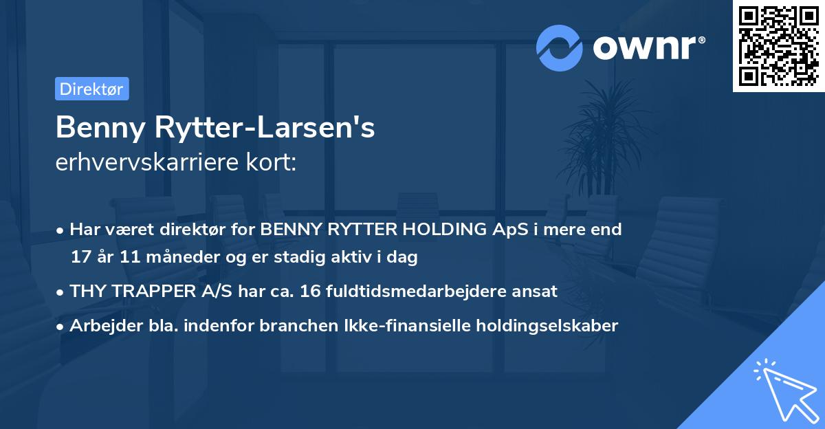 Benny Rytter-Larsen's erhvervskarriere kort