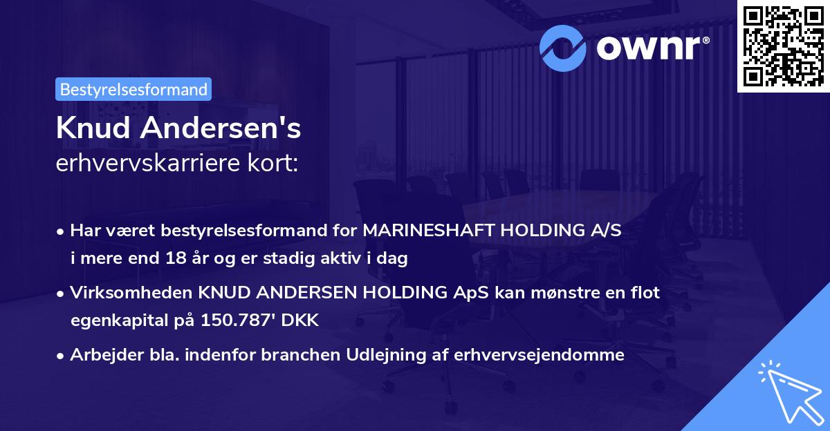 Knud Andersen's erhvervskarriere kort