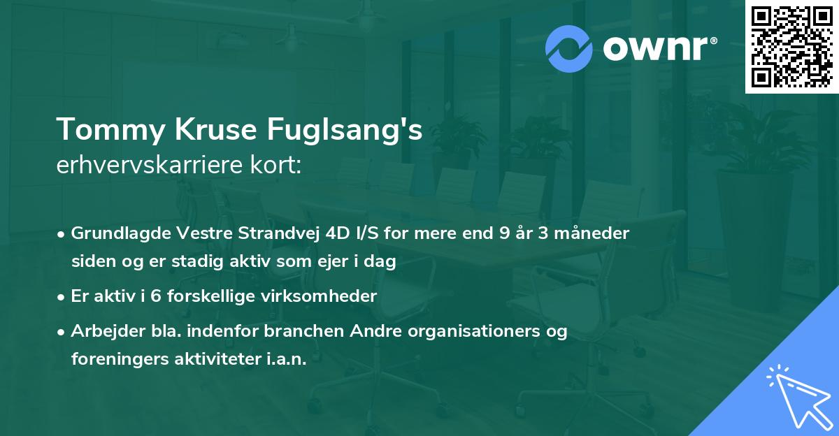 Tommy Kruse Fuglsang's erhvervskarriere kort