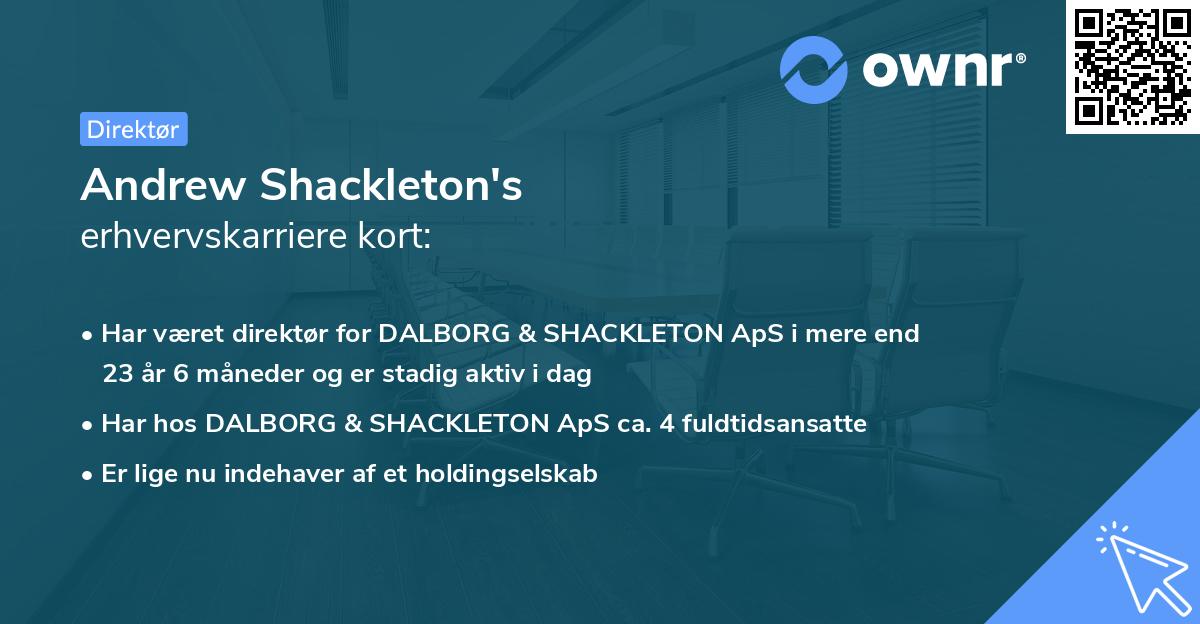 Andrew Shackleton's erhvervskarriere kort