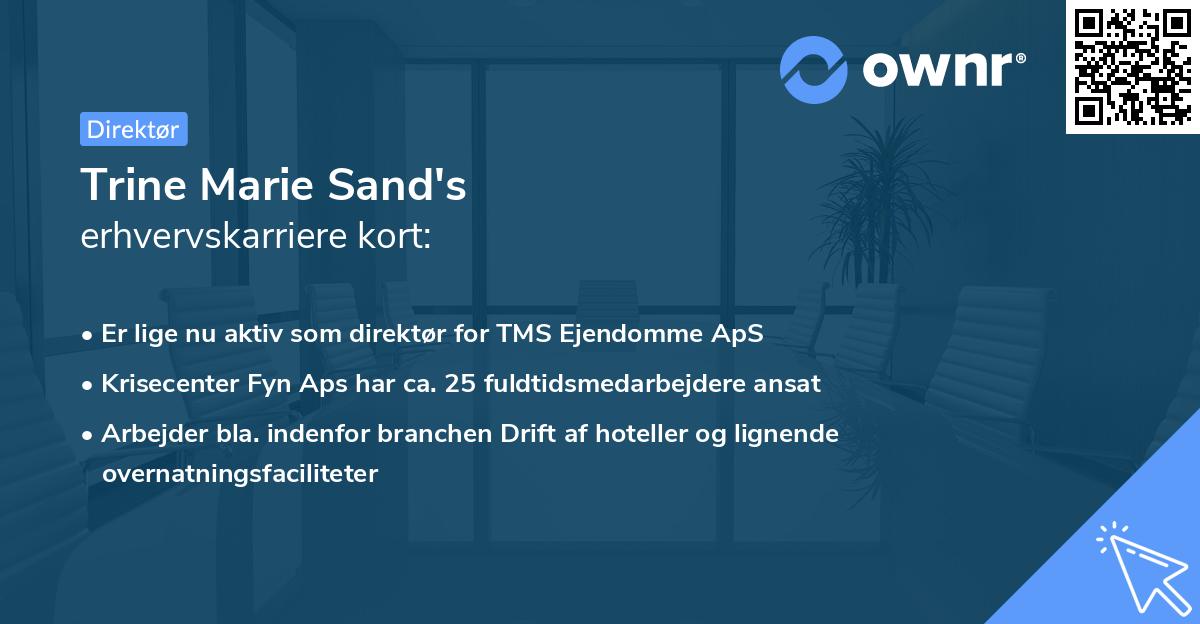 Trine Marie Sand's erhvervskarriere kort