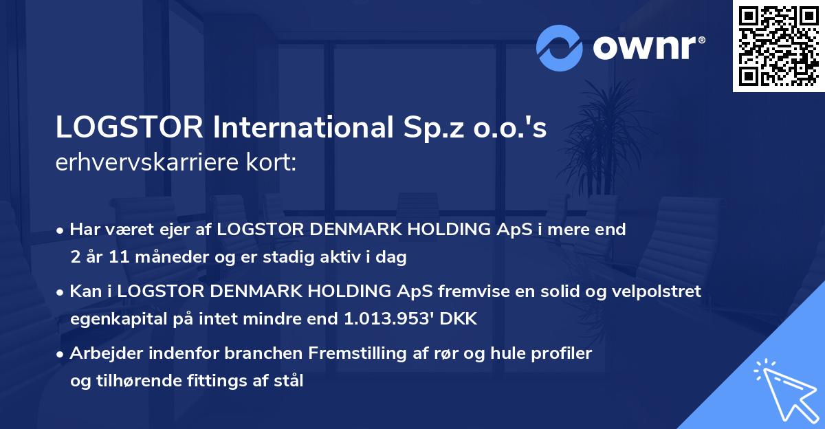 LOGSTOR International Sp.z o.o.'s erhvervskarriere kort