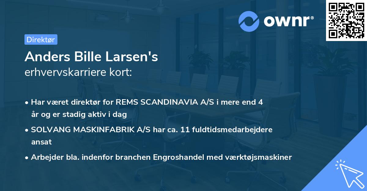 Anders Bille Larsen's erhvervskarriere kort
