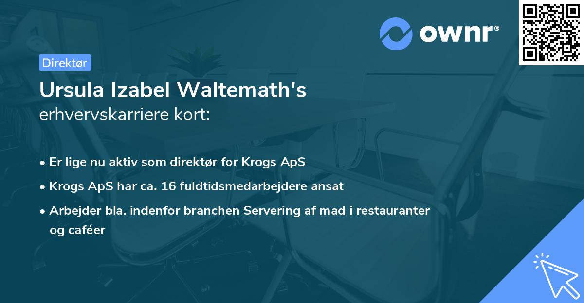 Ursula Izabel Waltemath's erhvervskarriere kort