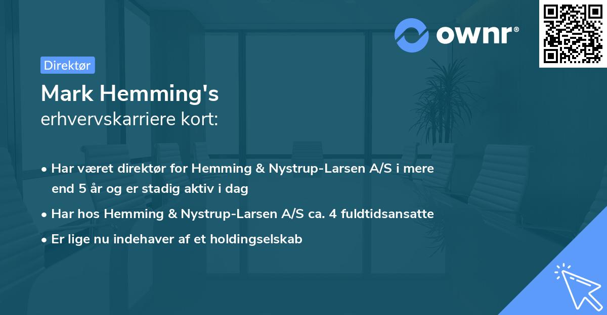 Mark Hemming's erhvervskarriere kort