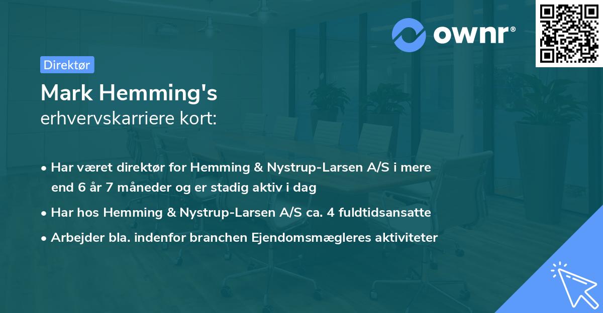 Mark Hemming's erhvervskarriere kort