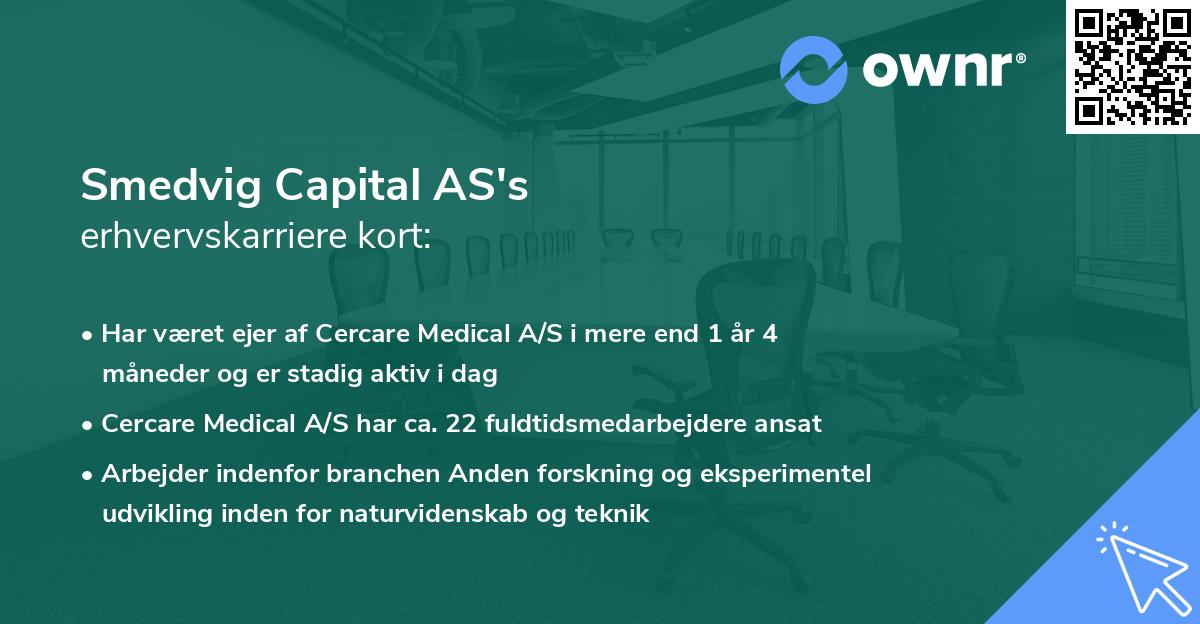 Smedvig Capital AS's erhvervskarriere kort