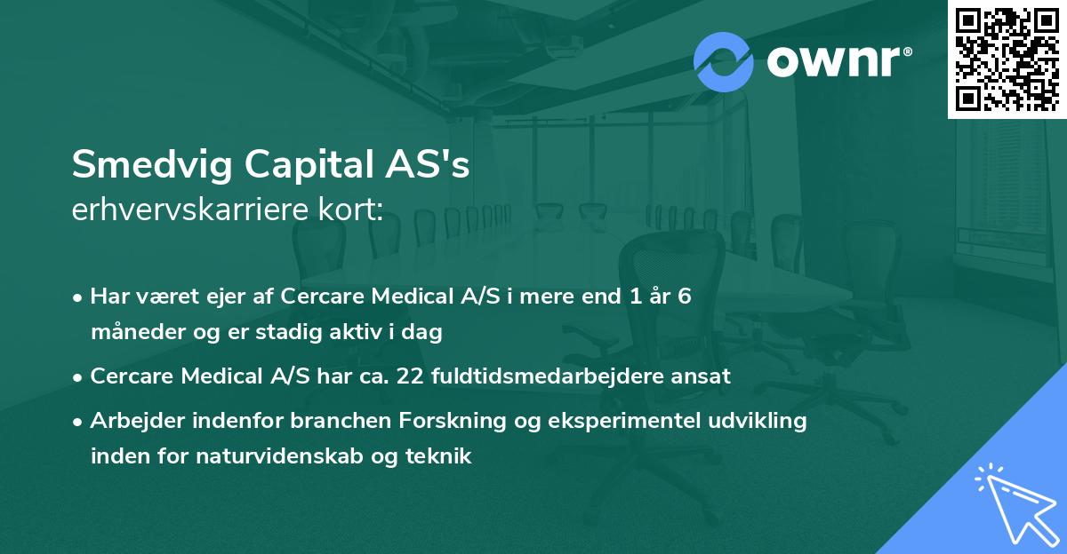 Smedvig Capital AS's erhvervskarriere kort