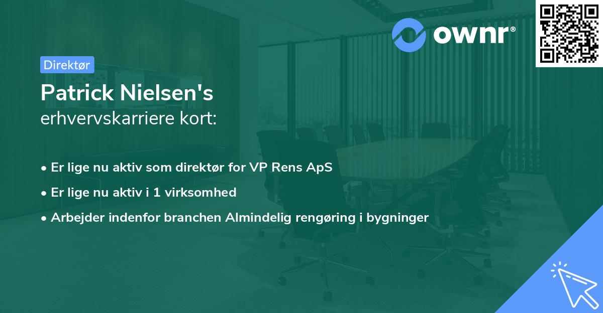 Patrick Nielsen's erhvervskarriere kort
