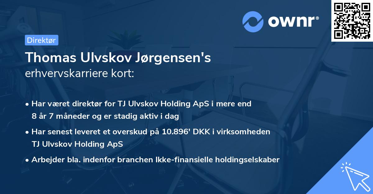 Thomas Ulvskov Jørgensen's erhvervskarriere kort