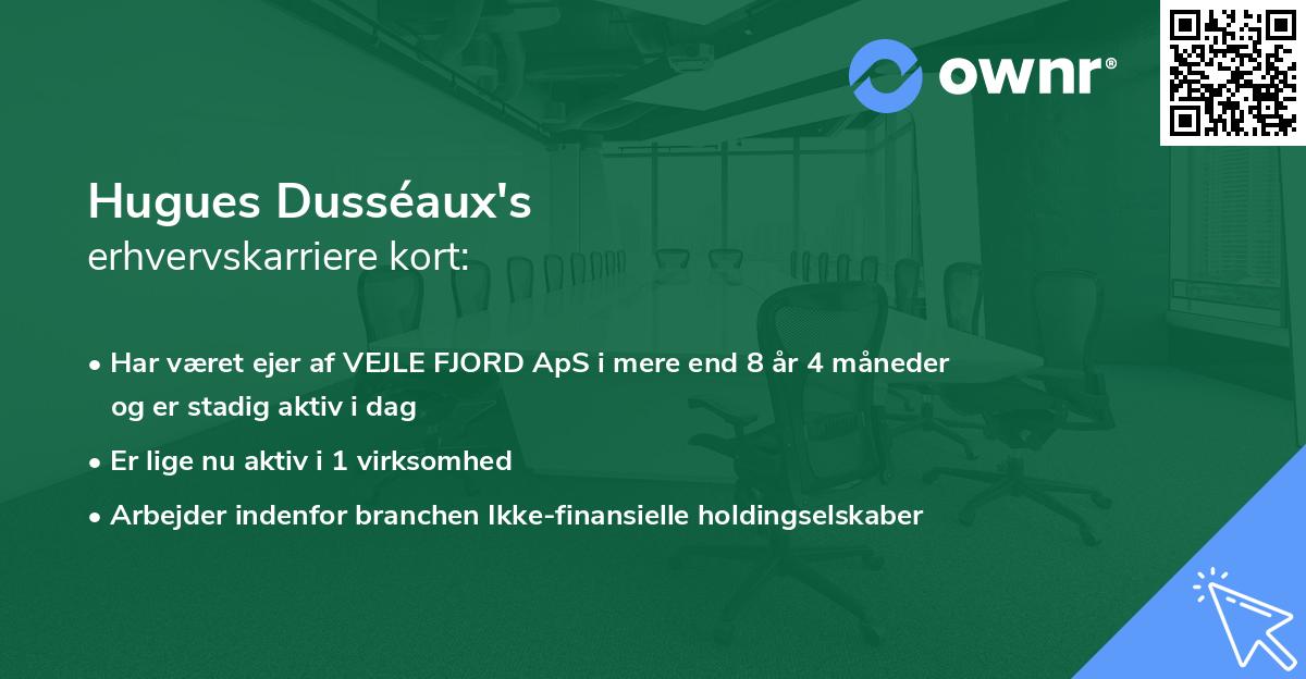 Hugues Dusséaux's erhvervskarriere kort
