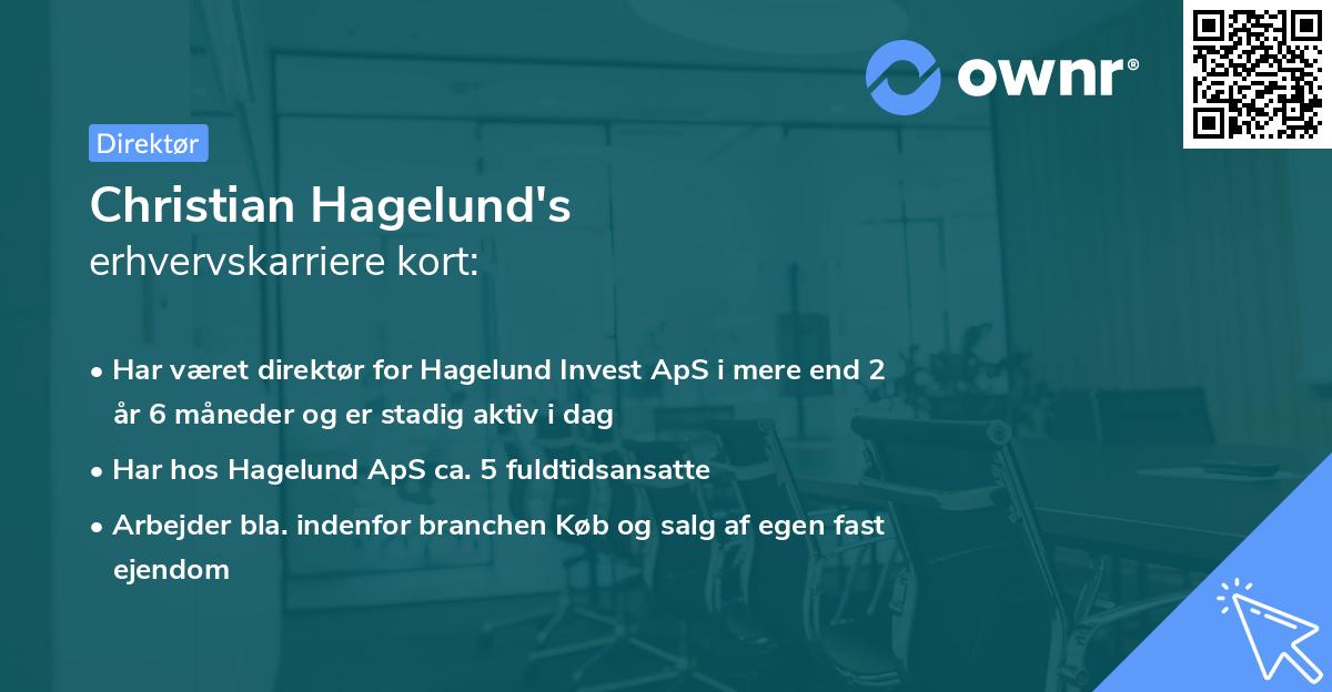 Christian Hagelund's erhvervskarriere kort