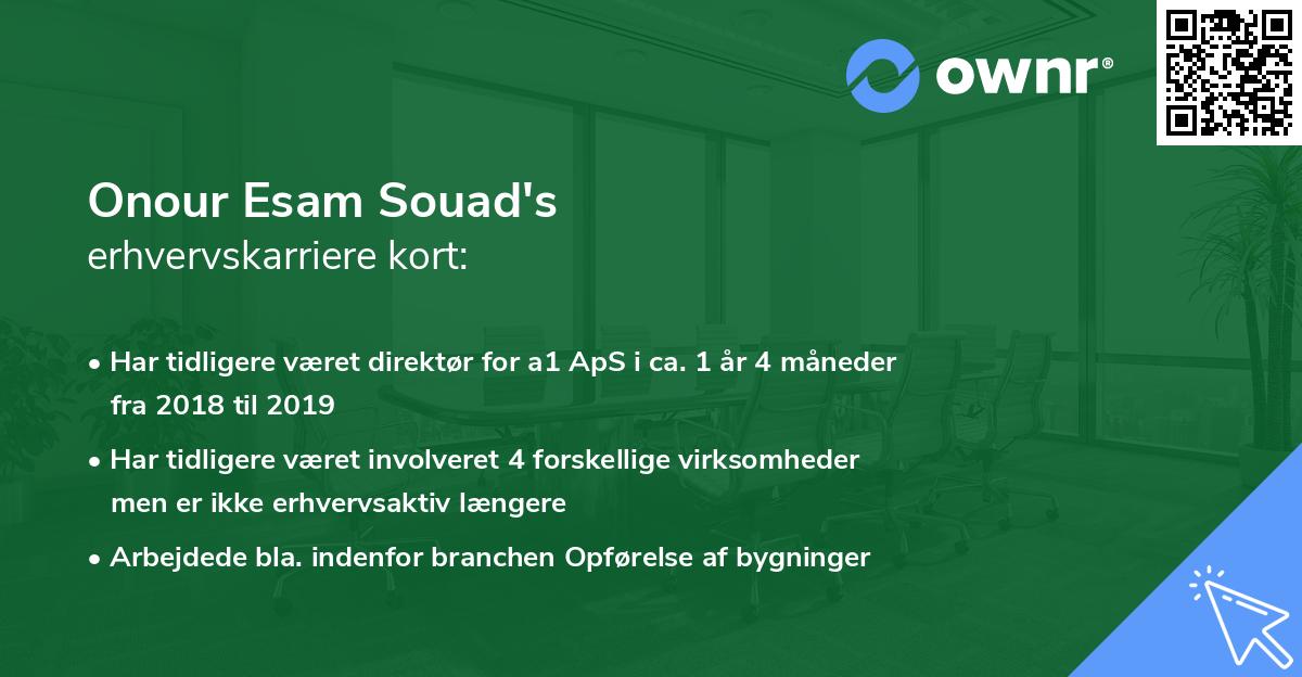 Onour Esam Souad's erhvervskarriere kort
