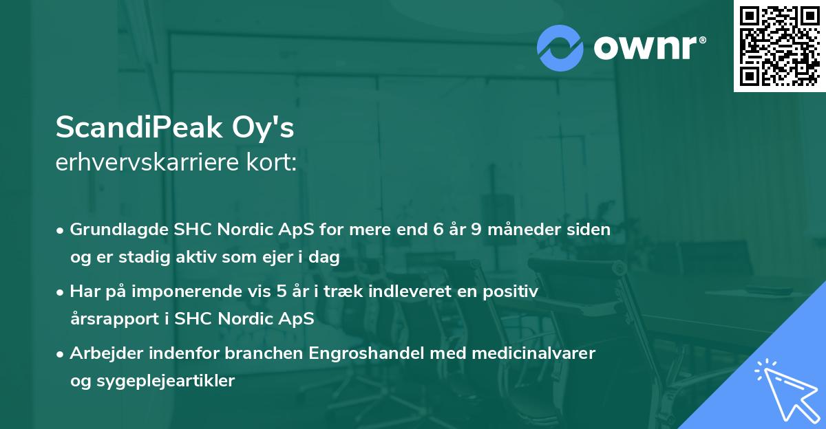 ScandiPeak Oy's erhvervskarriere kort