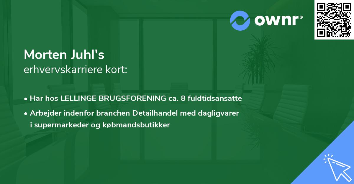 Morten Juhl's erhvervskarriere kort
