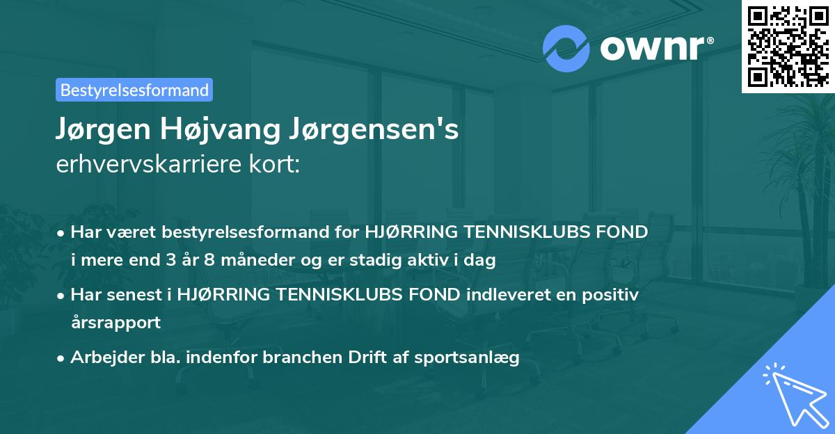 Jørgen Højvang Jørgensen's erhvervskarriere kort