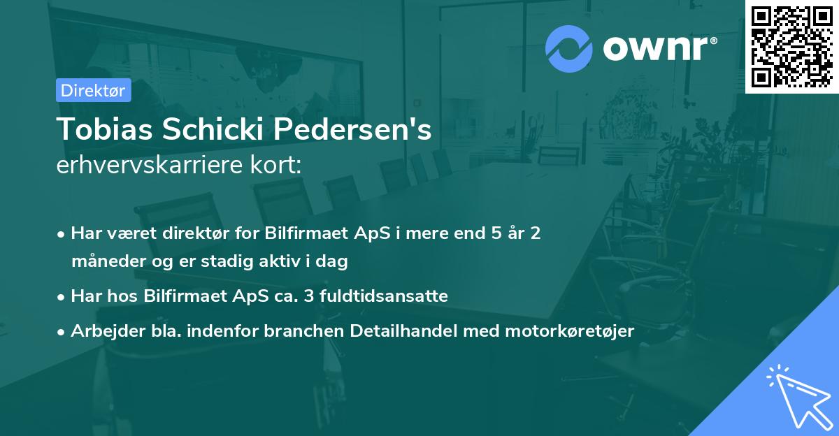 Tobias Schicki Pedersen's erhvervskarriere kort