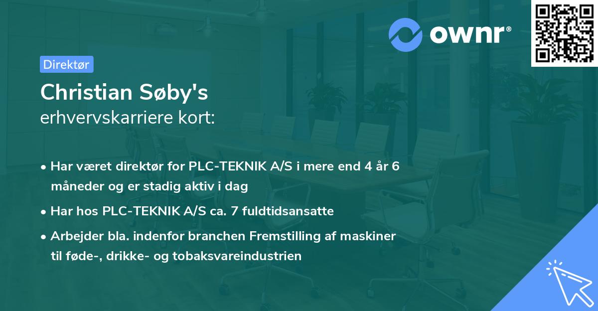 Christian Søby's erhvervskarriere kort