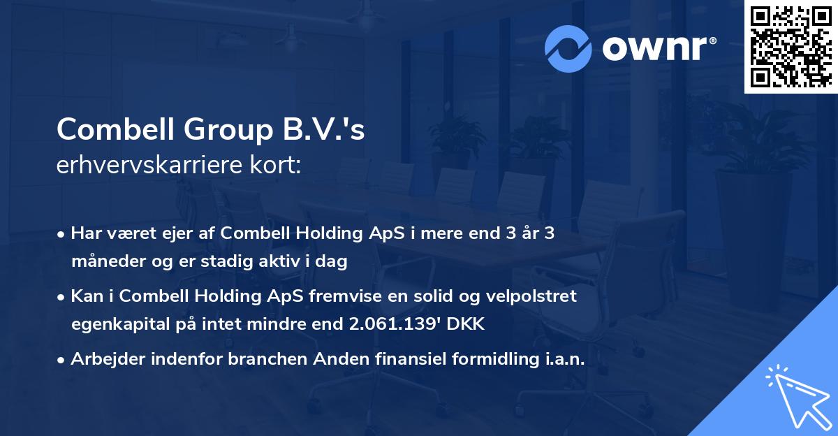 Combell Group B.V.'s erhvervskarriere kort