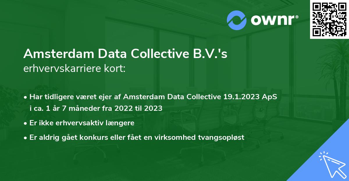 Amsterdam Data Collective B.V.'s erhvervskarriere kort