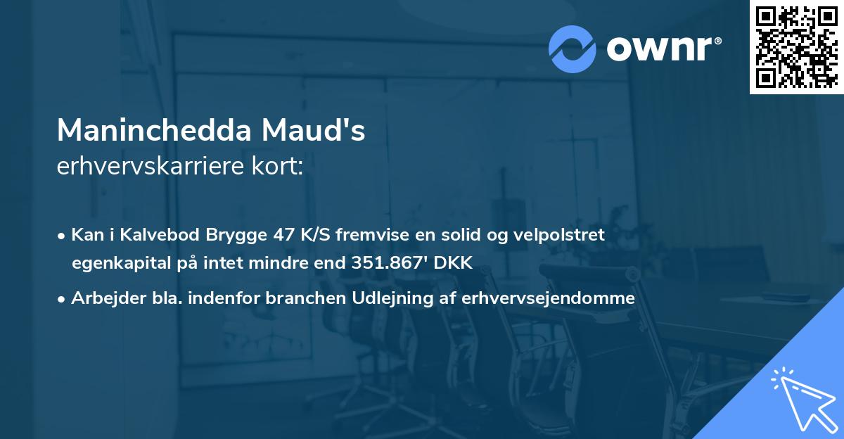 Maninchedda Maud's erhvervskarriere kort