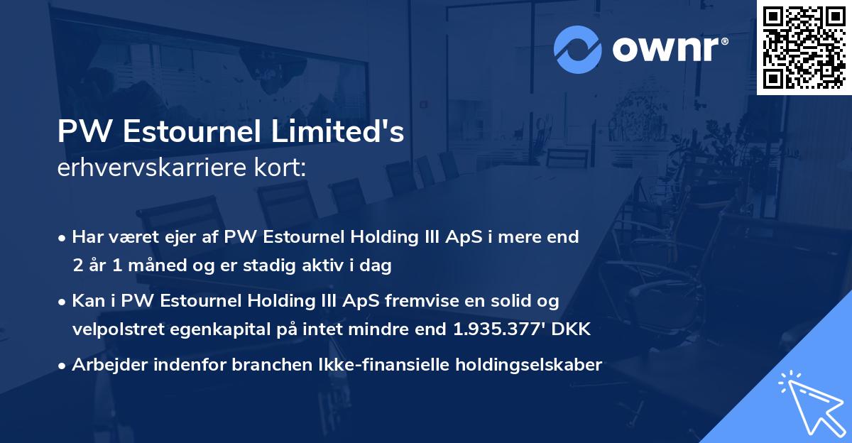 PW Estournel Limited's erhvervskarriere kort