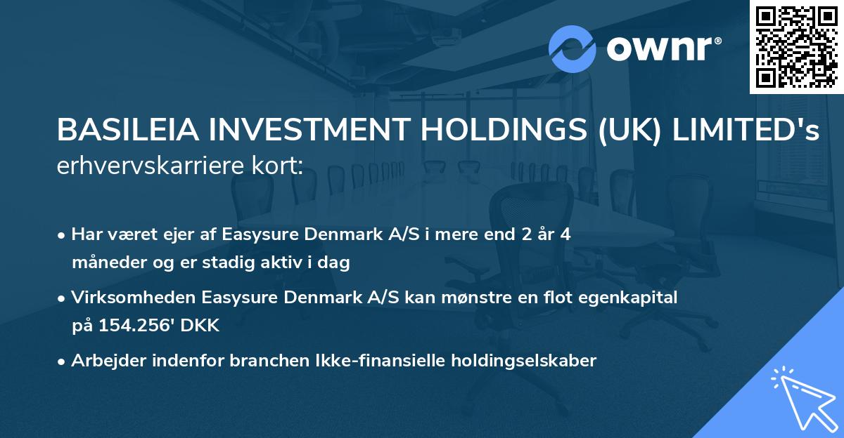 BASILEIA INVESTMENT HOLDINGS (UK) LIMITED's erhvervskarriere kort