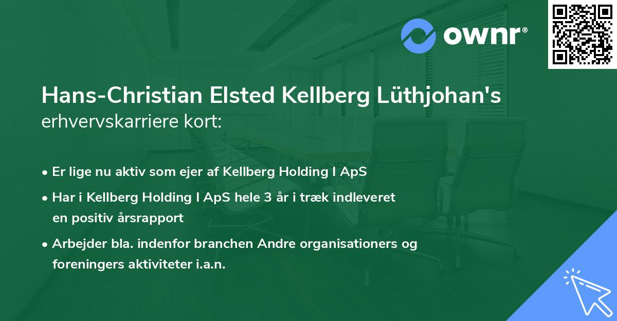 Hans-Christian Elsted Kellberg Lüthjohan's erhvervskarriere kort