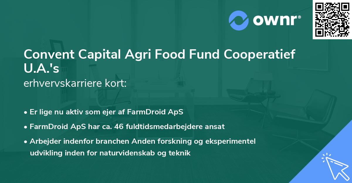 Convent Capital Agri Food Fund Cooperatief U.A.'s erhvervskarriere kort