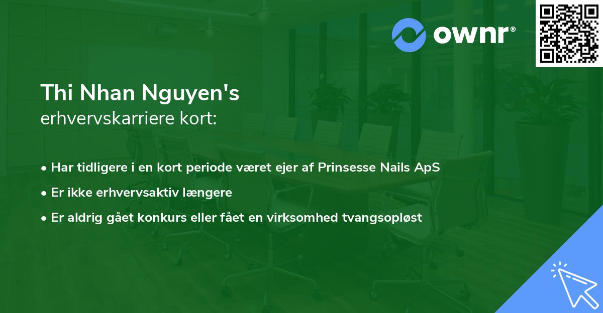 Thi Nhan Nguyen's erhvervskarriere kort