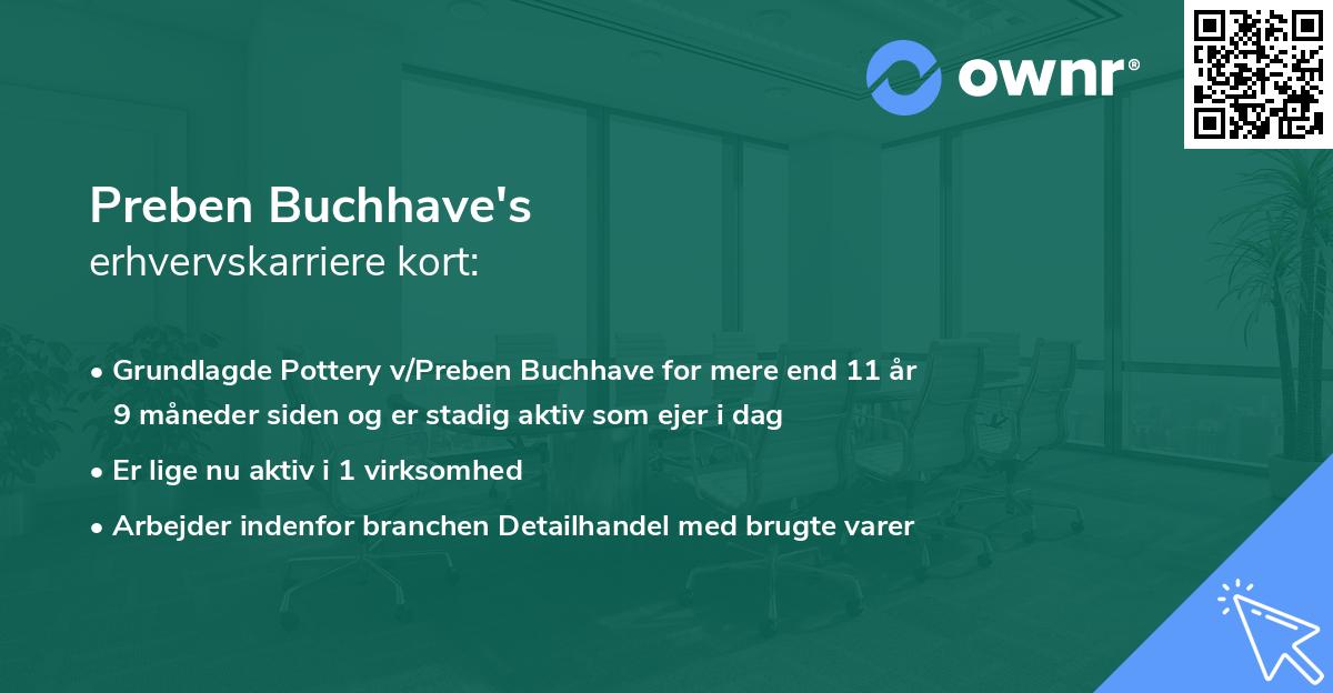 Preben Buchhave's erhvervskarriere kort