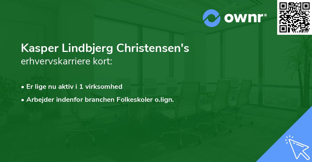 Kasper Lindbjerg Christensen's erhvervskarriere kort