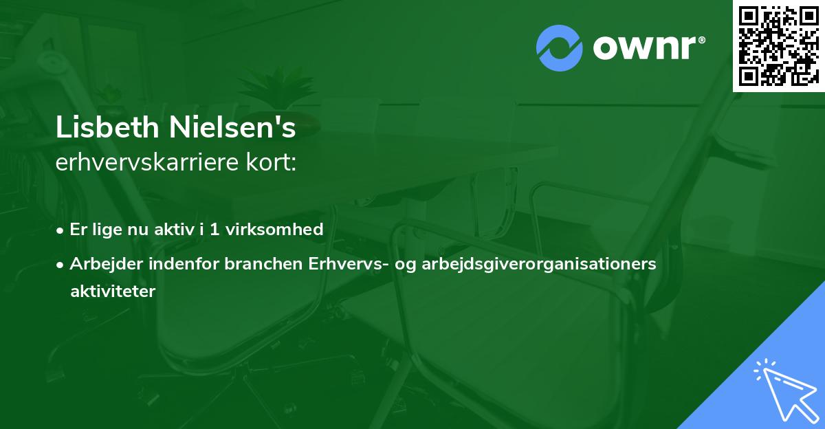 Lisbeth Nielsen's erhvervskarriere kort