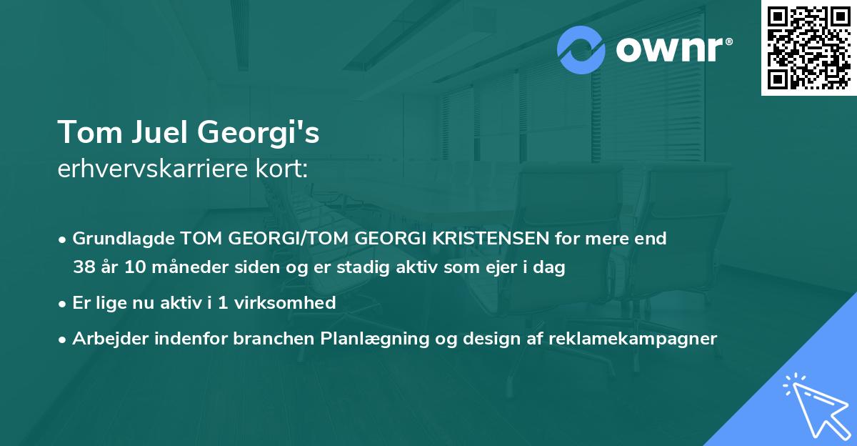 Tom Juel Georgi's erhvervskarriere kort