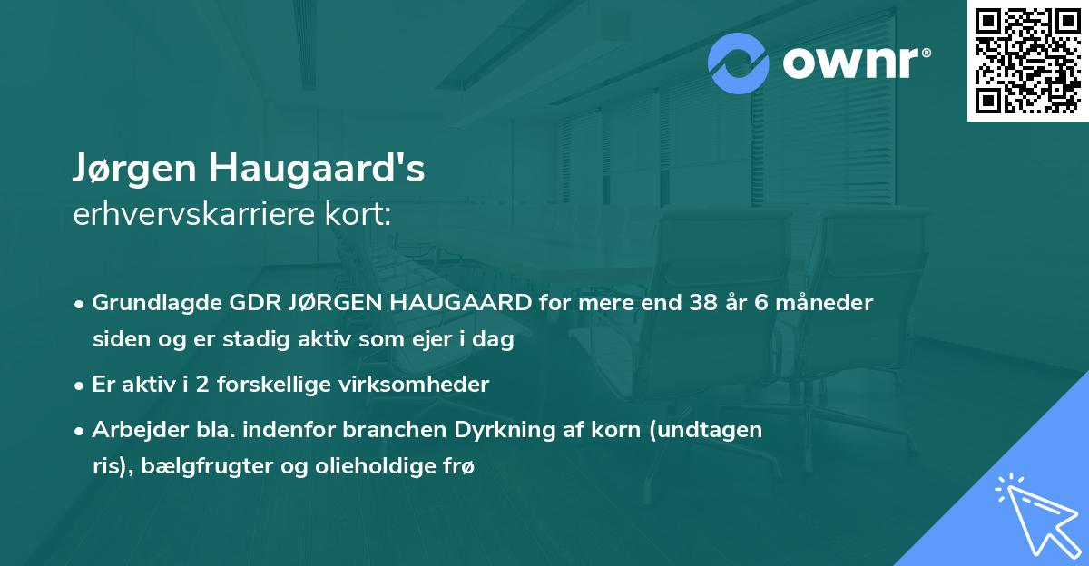 Jørgen Haugaard's erhvervskarriere kort