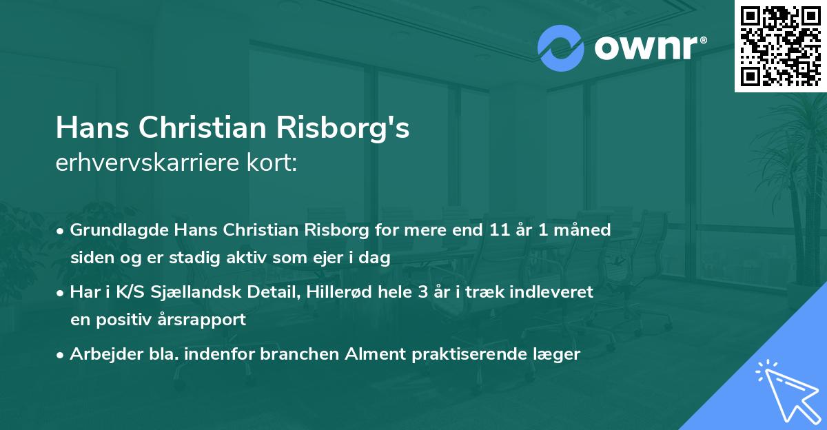 Hans Christian Risborg's erhvervskarriere kort